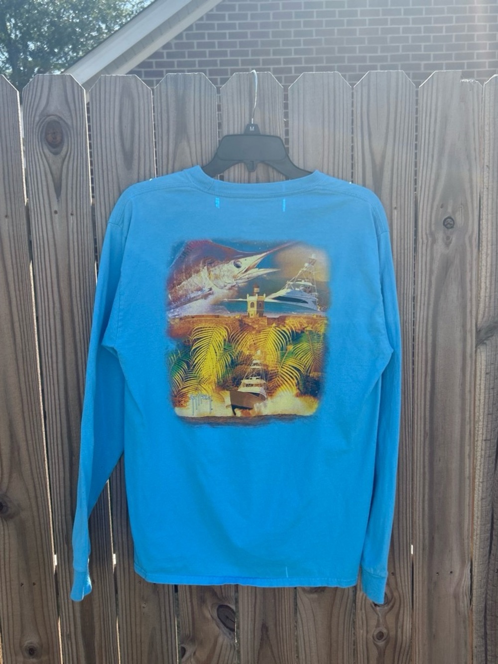 Blue Guy Harvey Old Fort long sleeve shirt